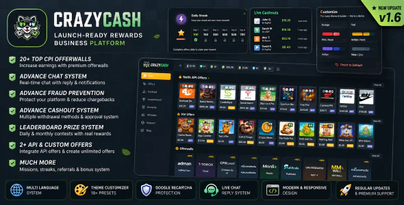 CrazyCash – Launch-Ready Rewards Business Platform