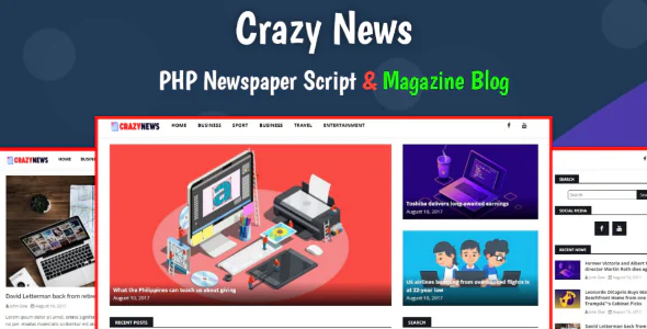 Crazy News PHP Newspaper Script Magazine Blog