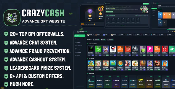 CrazyCash Offerwall and Survay website